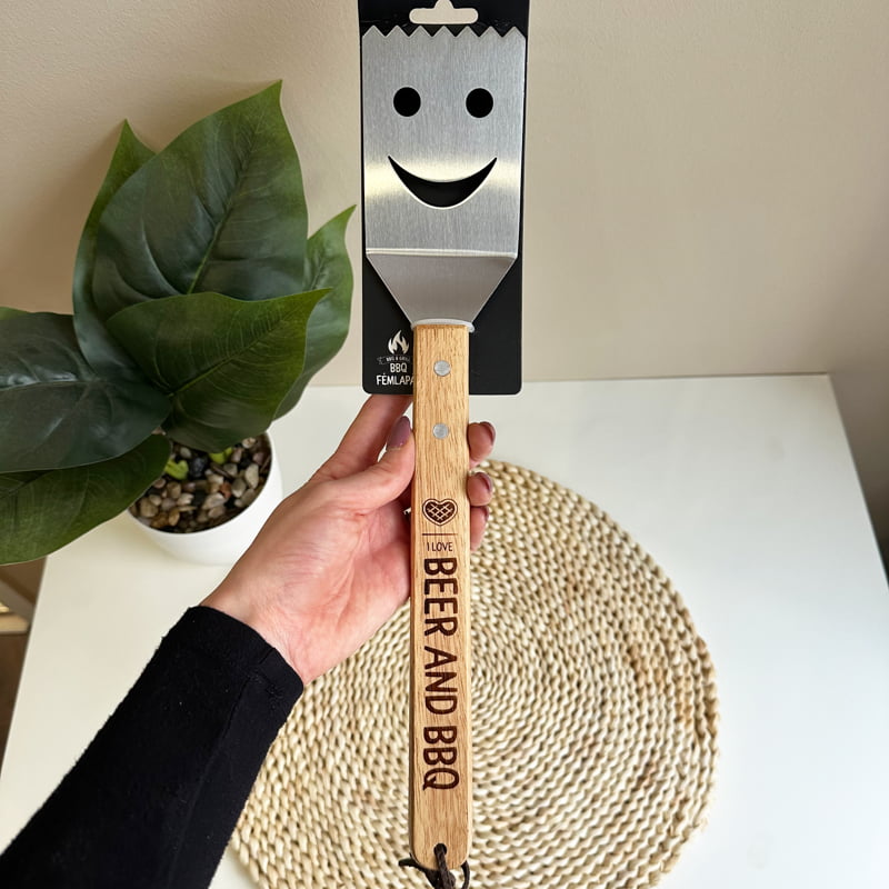 Vicces BBQ fémlapát, grillezéshez