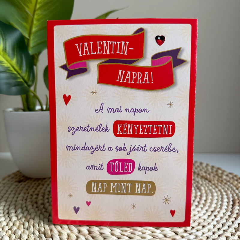 Valentin napi kuponos képeslap