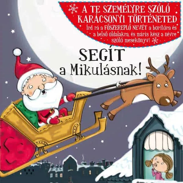Személyre szóló mesekönyv, mikulásos - kislánynak
