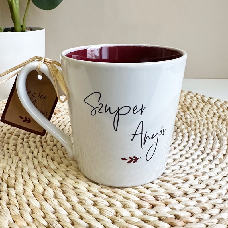 Szép, kerámia bögre - ajándék anyósnak