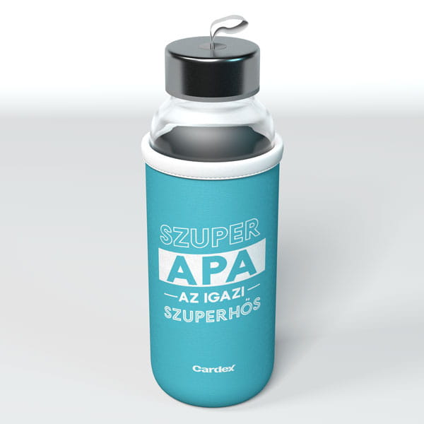 Apáknak szóló üvegpalack