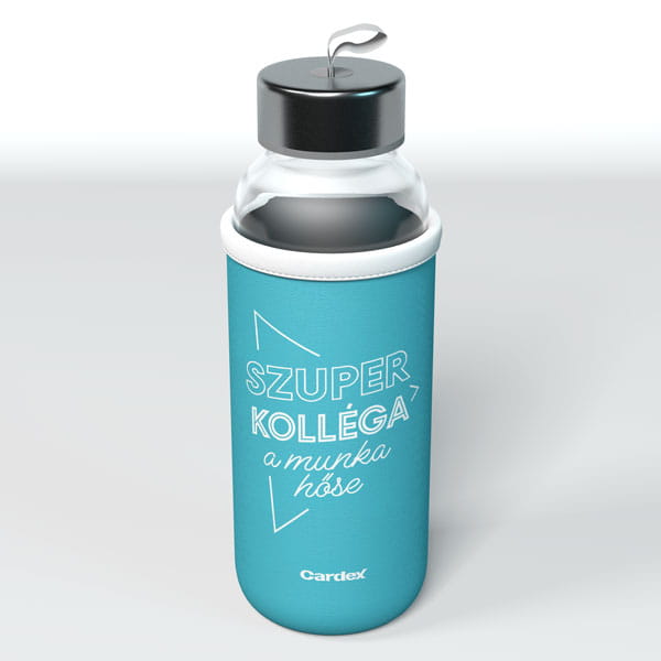 Kollégáknak szóló üvegpalack