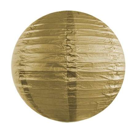 Kerek papír lampion - arany színben