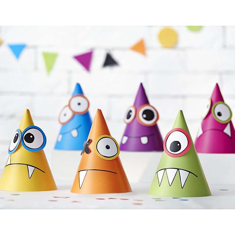 Party csákók - MONSTER témájú, 6 darabos