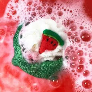 dinnyés illatú fürdőgolyó, ajándék lányoknak