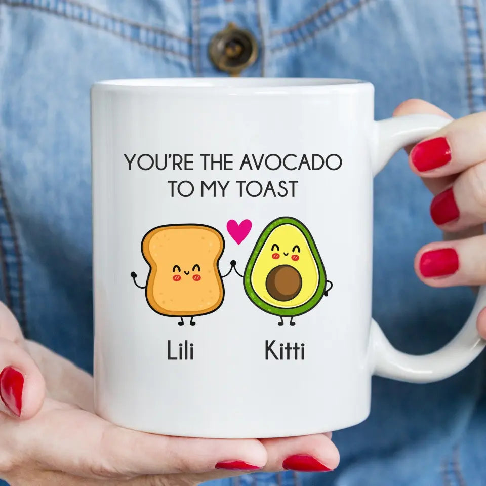 Egyedi barátnős bögre - avokádó és toast