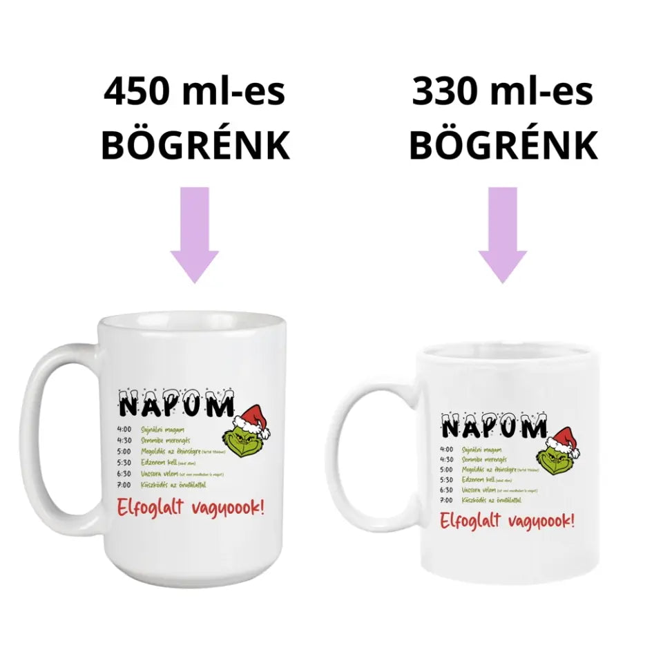 Vicces Grincs bögre karácsonyra