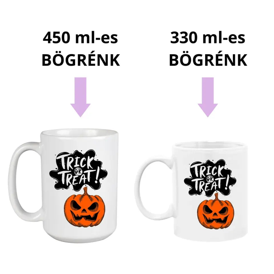 Trick or treat tökfejes bögre