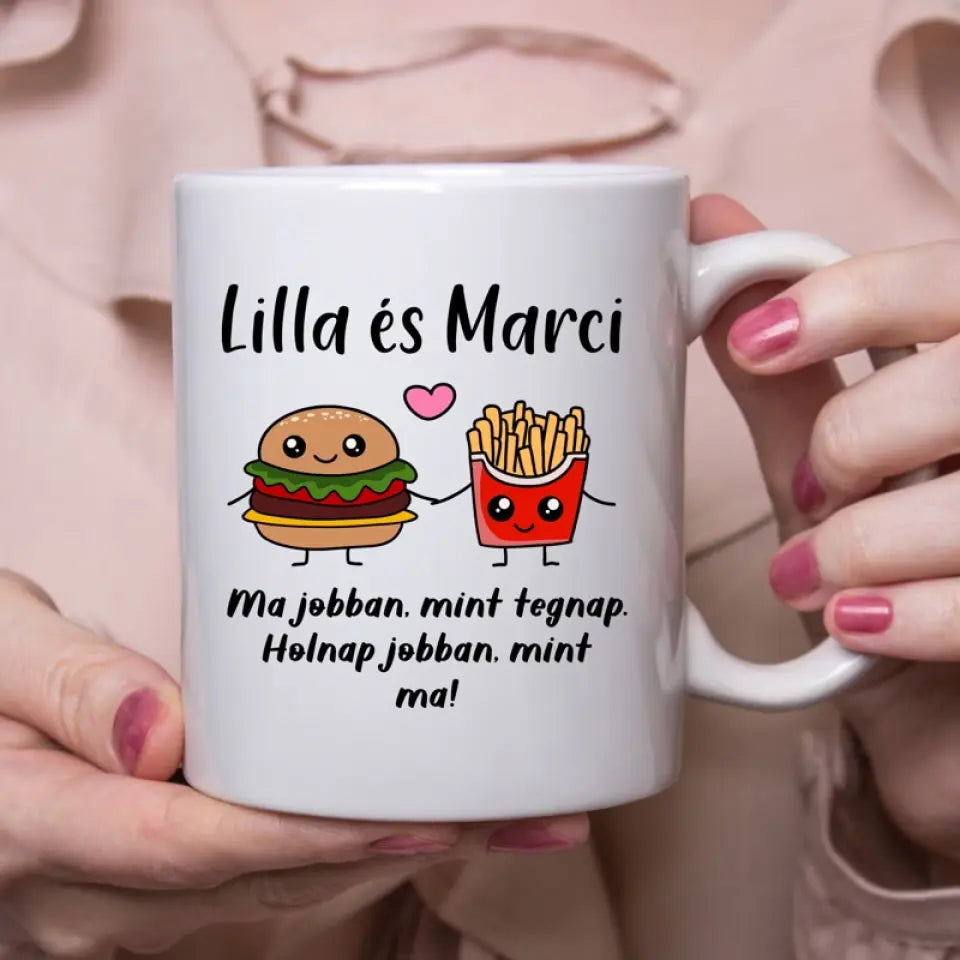 Hambi és krumpli - pároknak szóló bögre