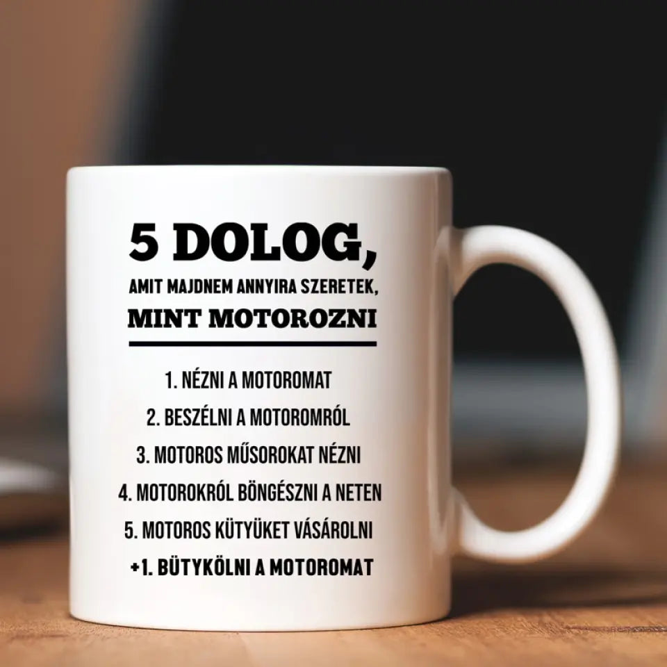 Motoros ajándék szülinapra - vicces feliratú bögre
