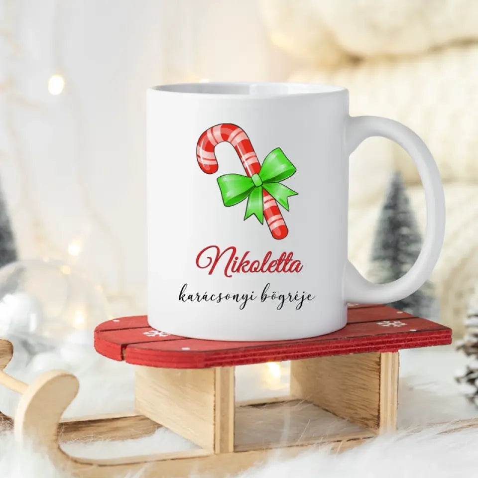 Neves karácsonyi bögre