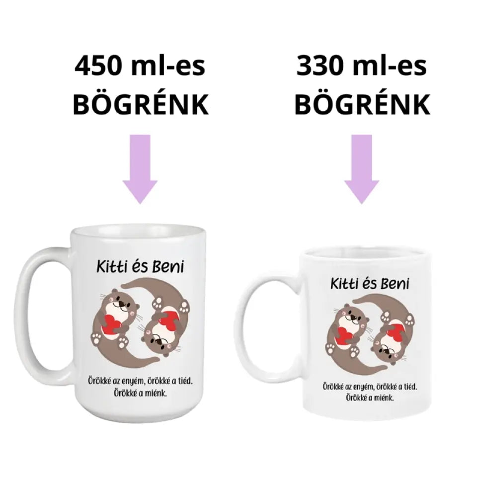 Vidrás bögre pároknak