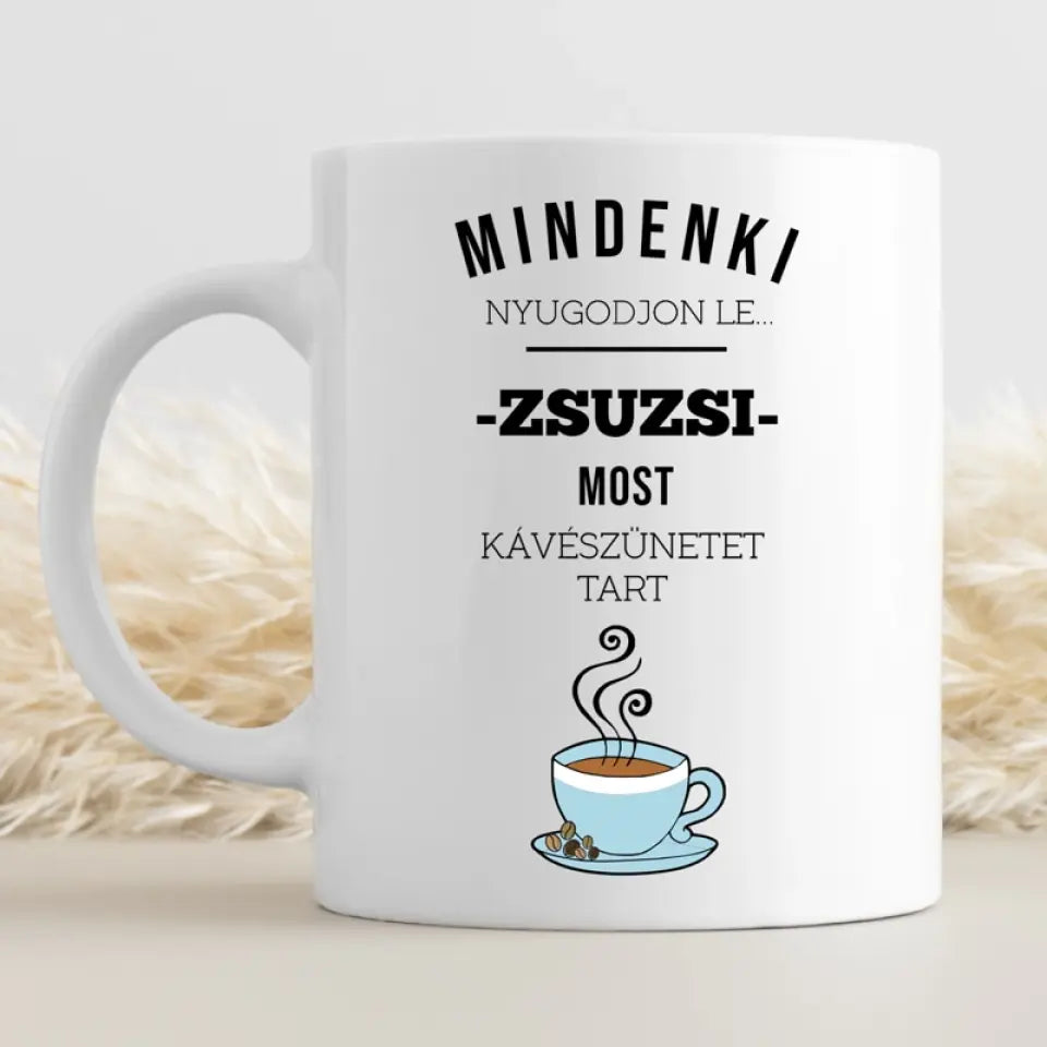 Vicces, egyedi kávésbögre - saját névvel