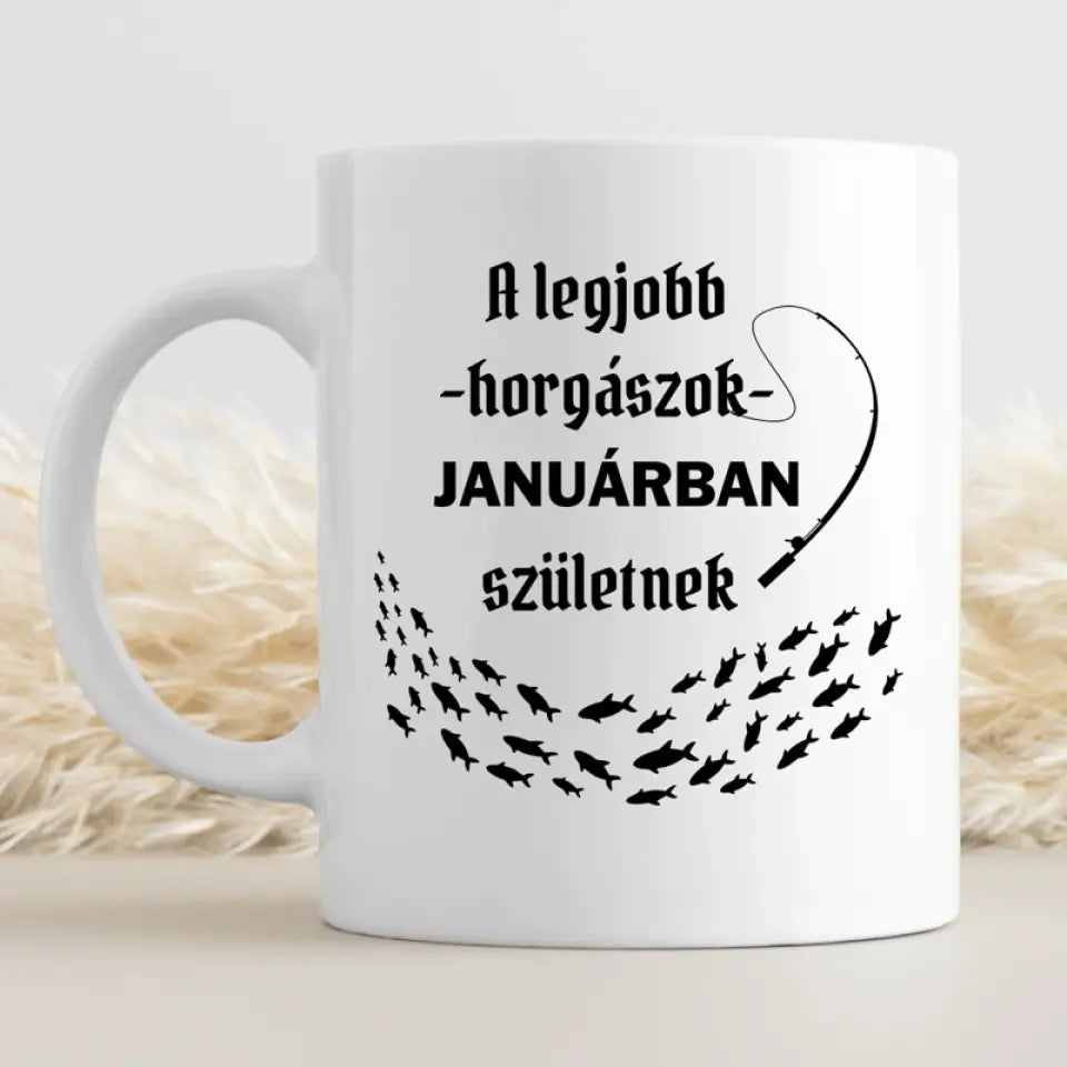 Horgászos bögre születésnapra