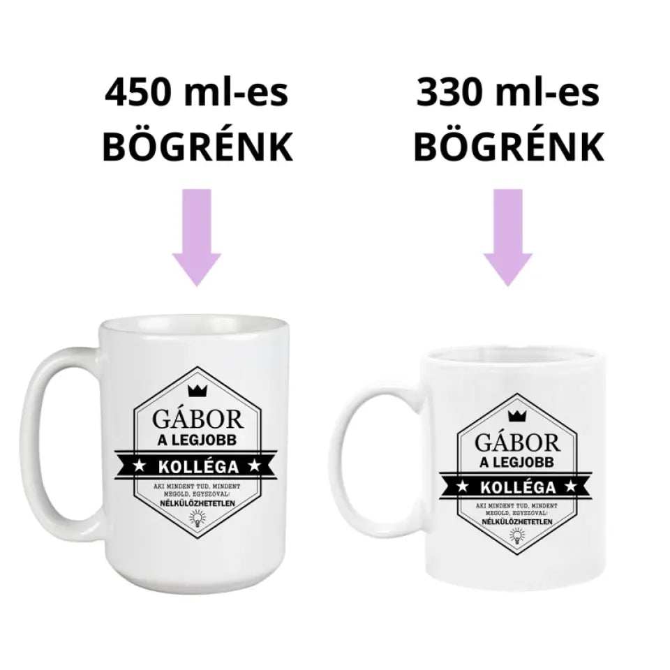 Legjobb kolléga ajándék egyedi bögre