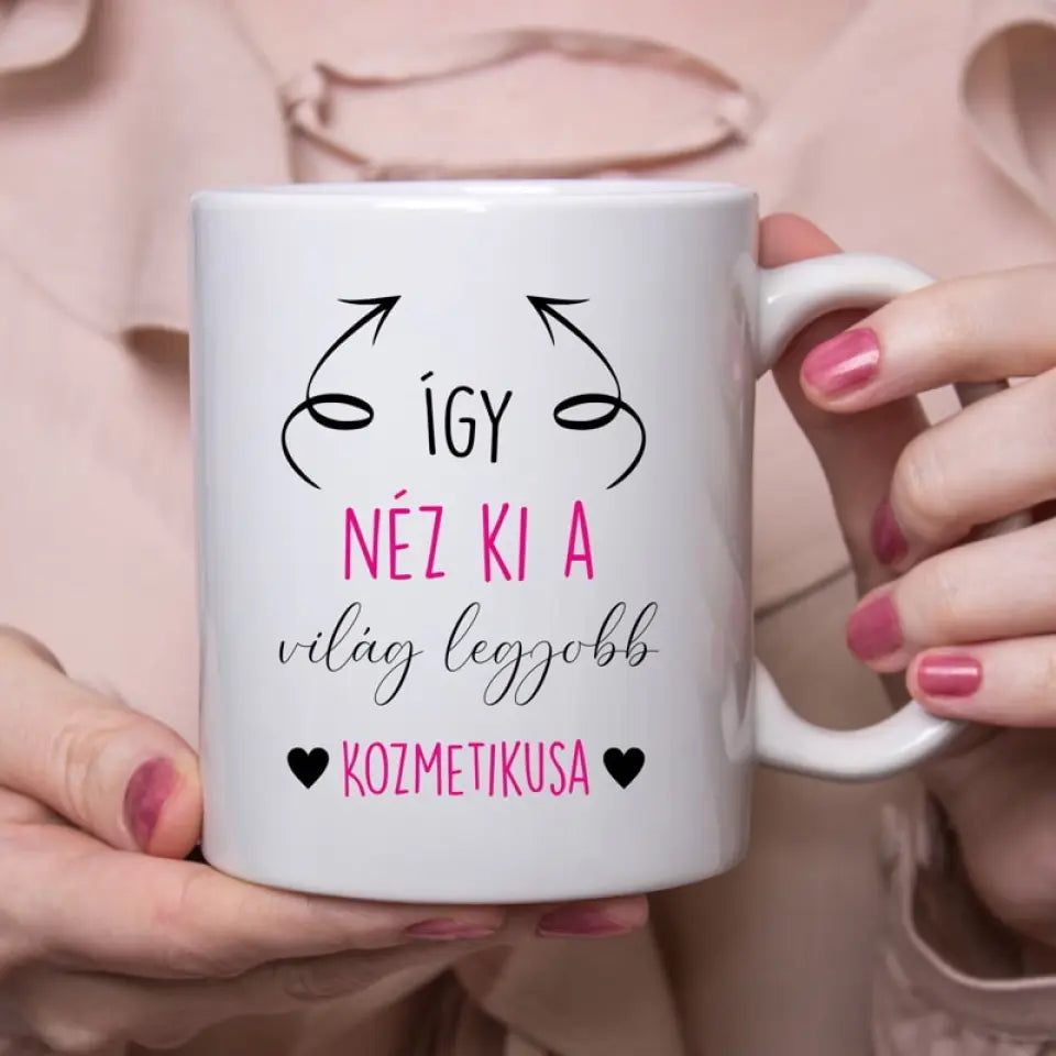 Ajándék kozmetikusnak - kerámia bögre
