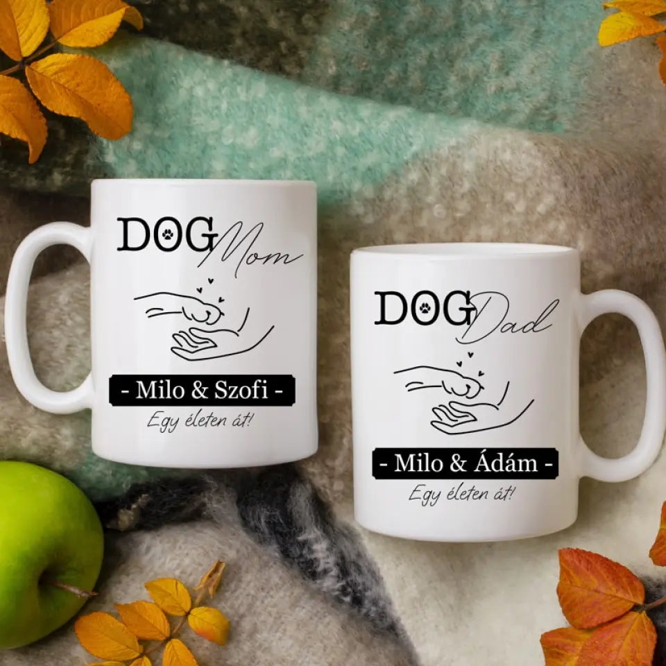 Egyedi, páros bögre – kutyás gazdiknak