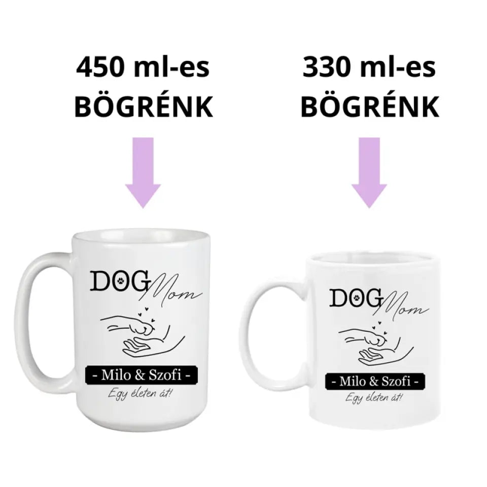 Egyedi, páros bögre – kutyás gazdiknak