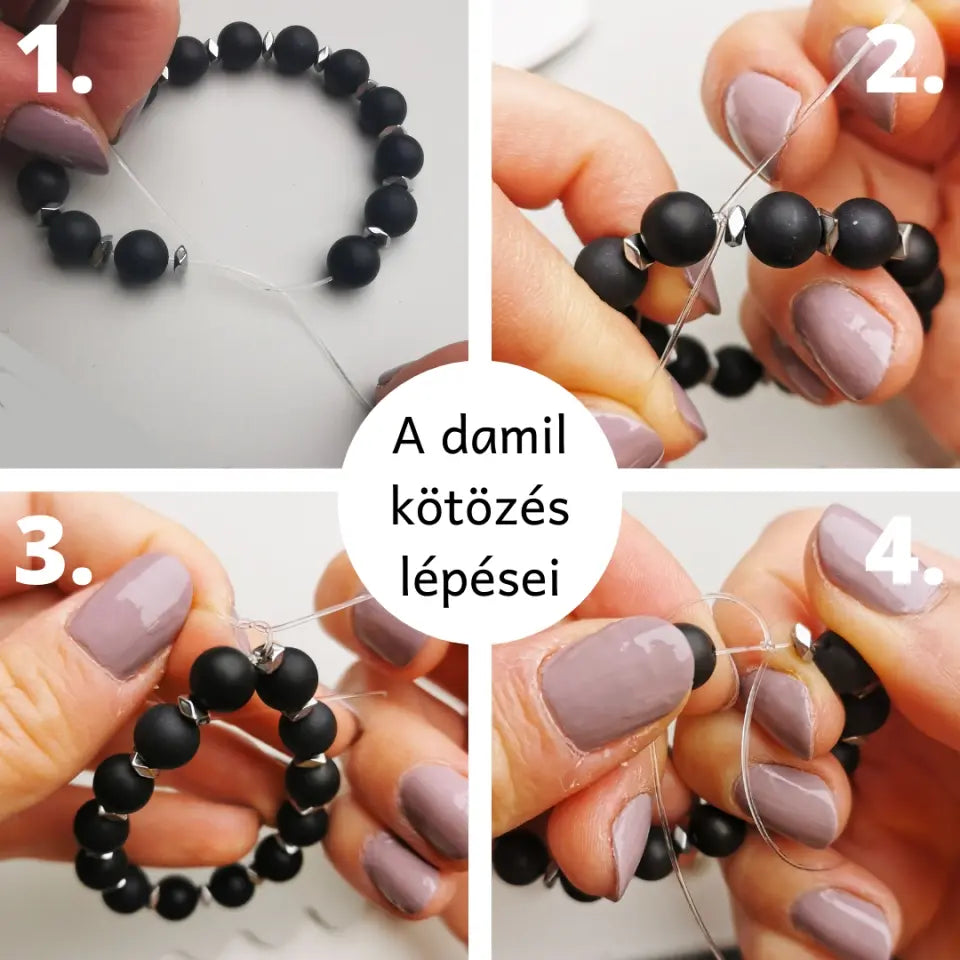 Hajnalcsillag ásványékszer - csináld magad karkötő, egyedi gravírozott ajándék