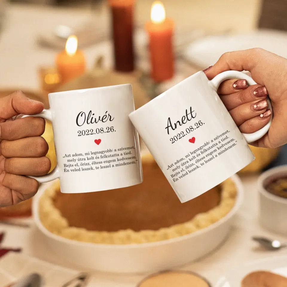 Első házassági évfordulós ajándék – bögre