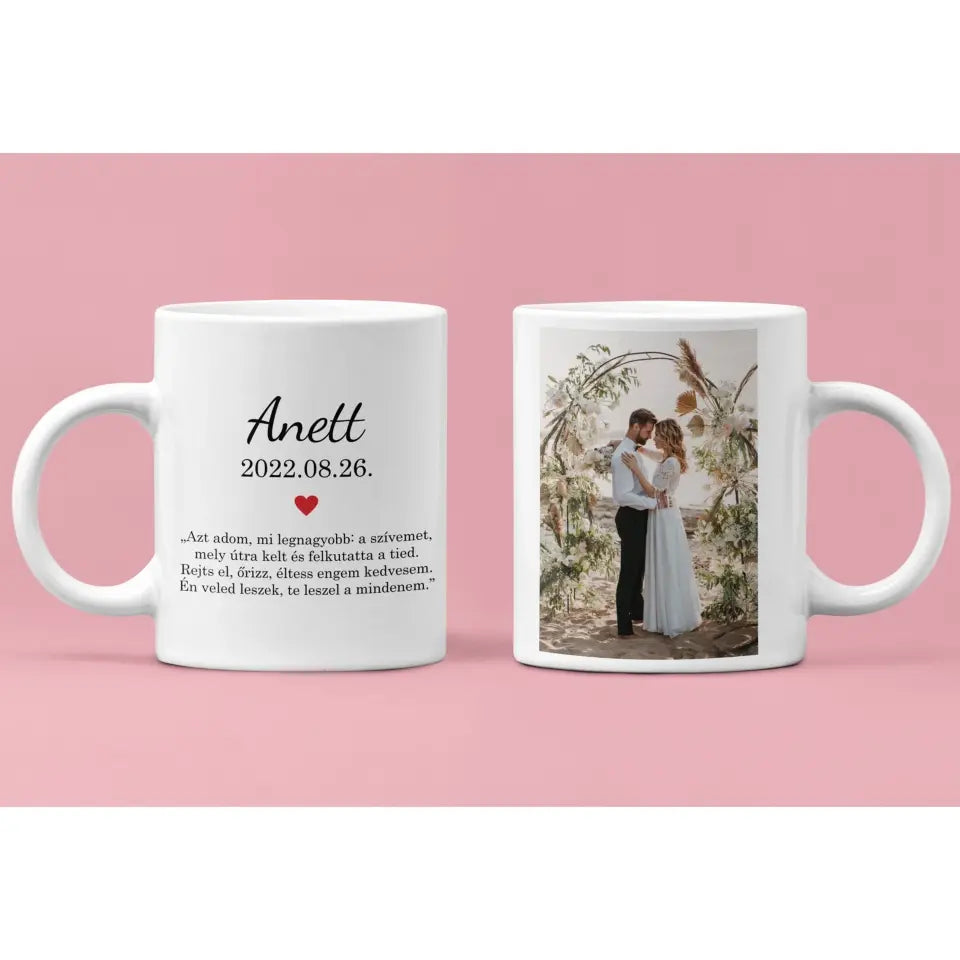 Első házassági évfordulós ajándék – bögre