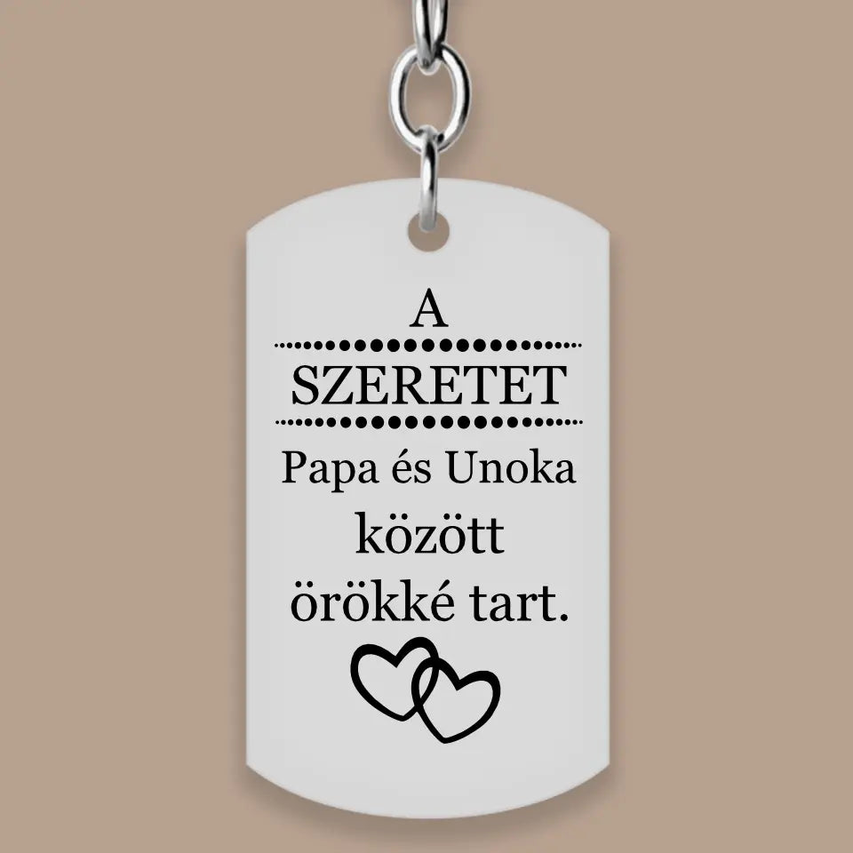 Ajándék nagypapáknak | papa-unoka kulcstartó