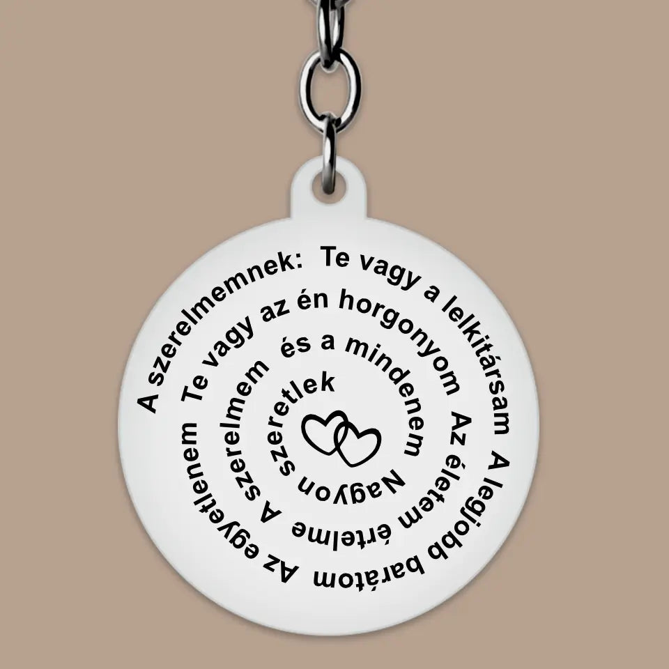 Te vagy a mindenem kulcstartó 