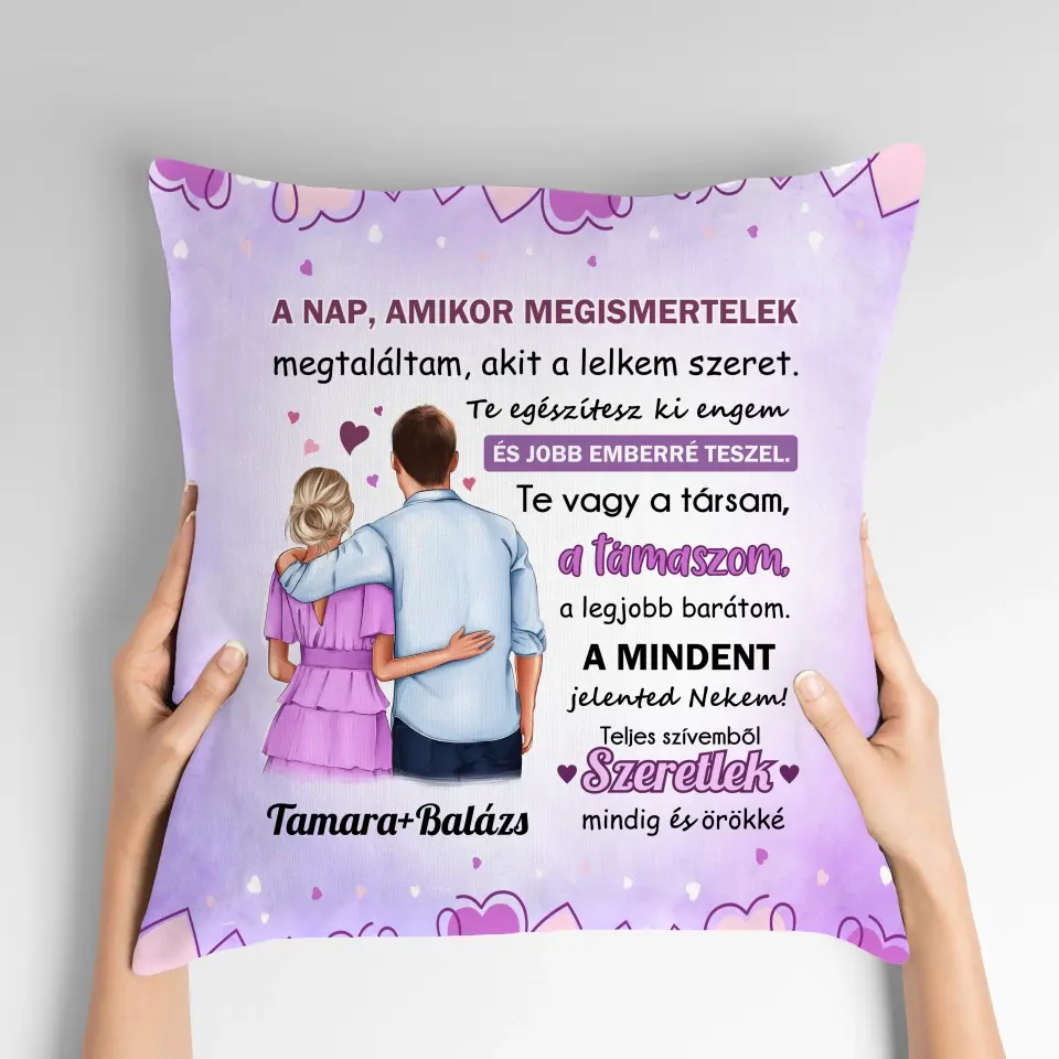 Örökké szeretlek - romantikus díszpárna szerelmeseknek
