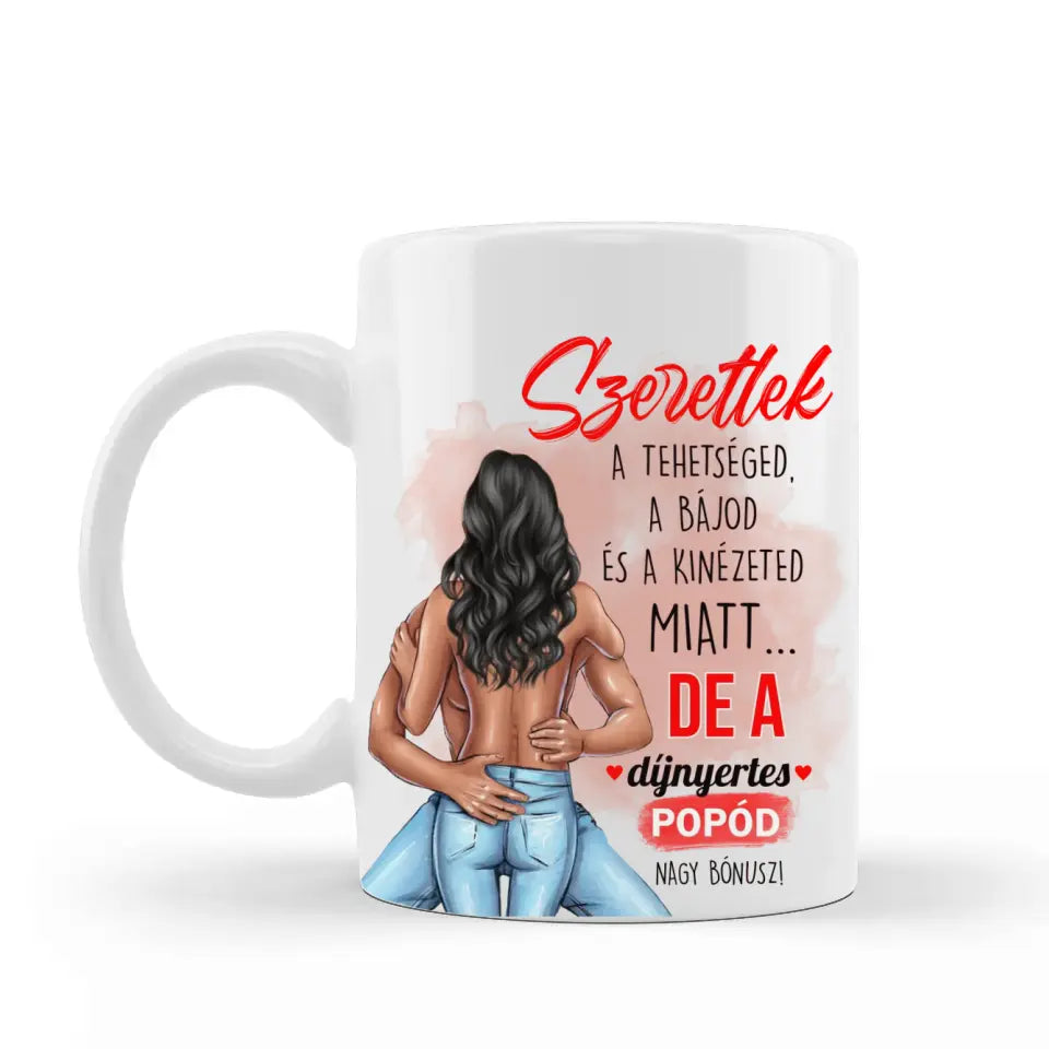 Popós bögre lányoknak - Valentin napra erotikus mintával