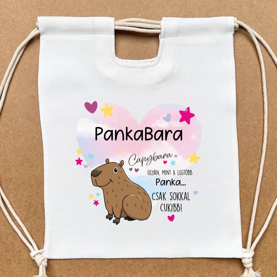 Capybarás tornazsák 