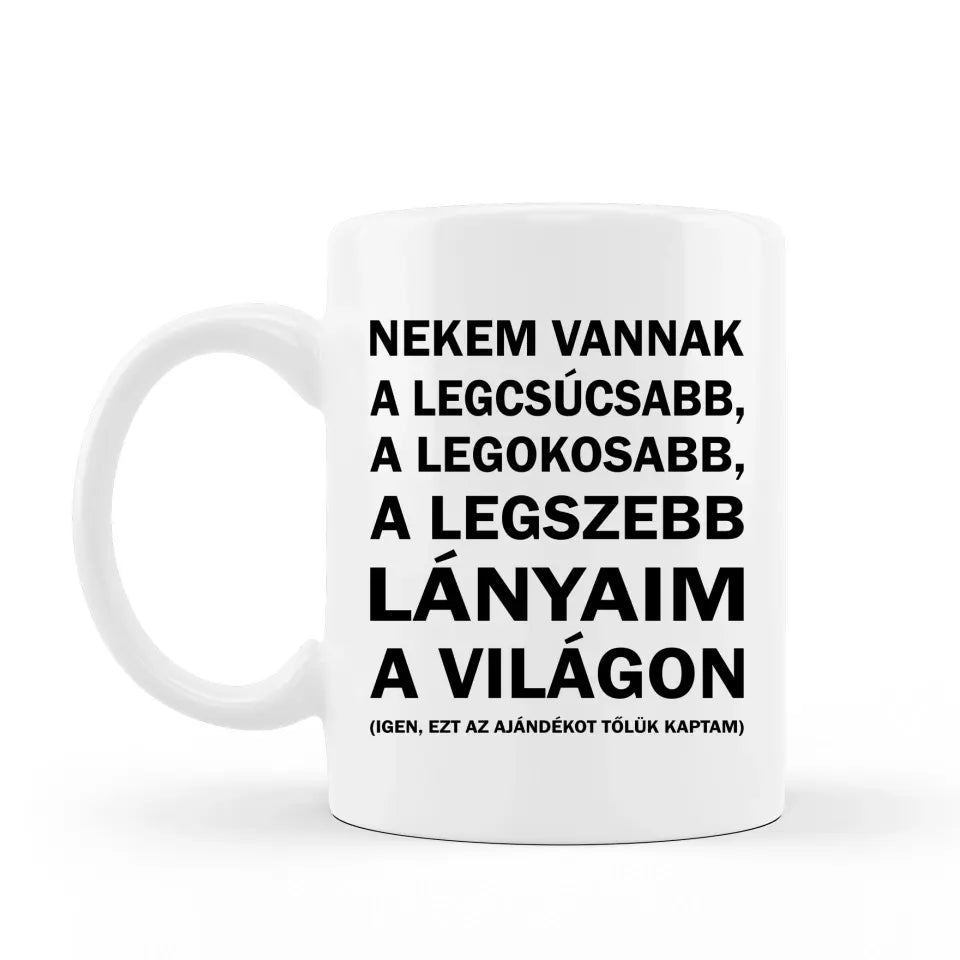 Vicces apa-lánya bögre