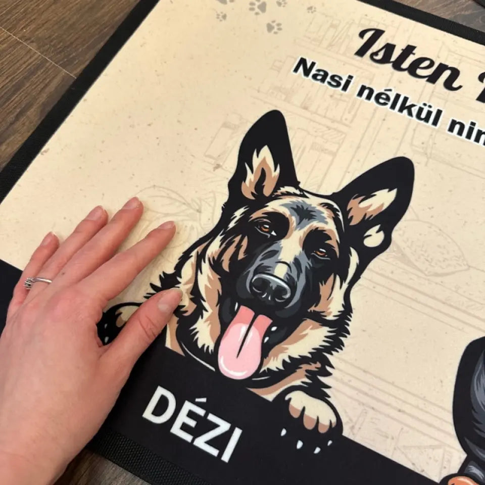 Vicces, kiskedvences lábtörlő - személyre szabható