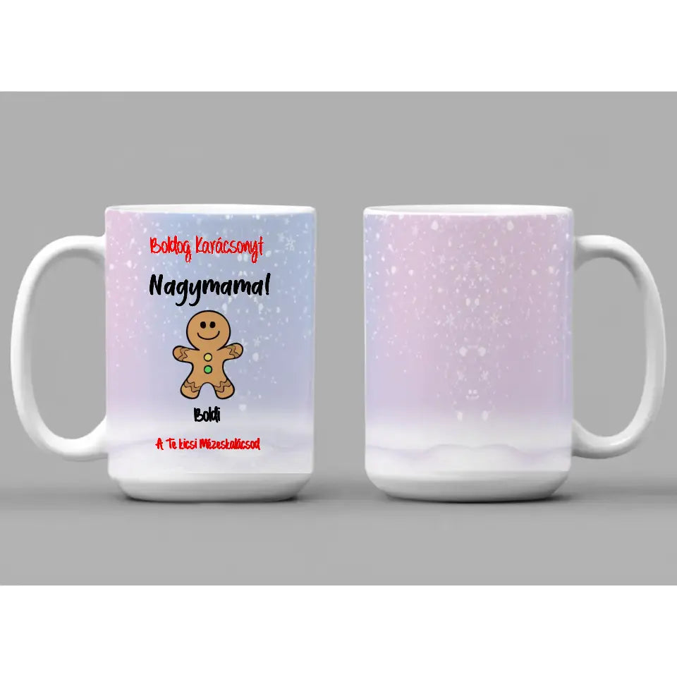 Mézeskalácsos bögre nagymamáknak, 2 méretben