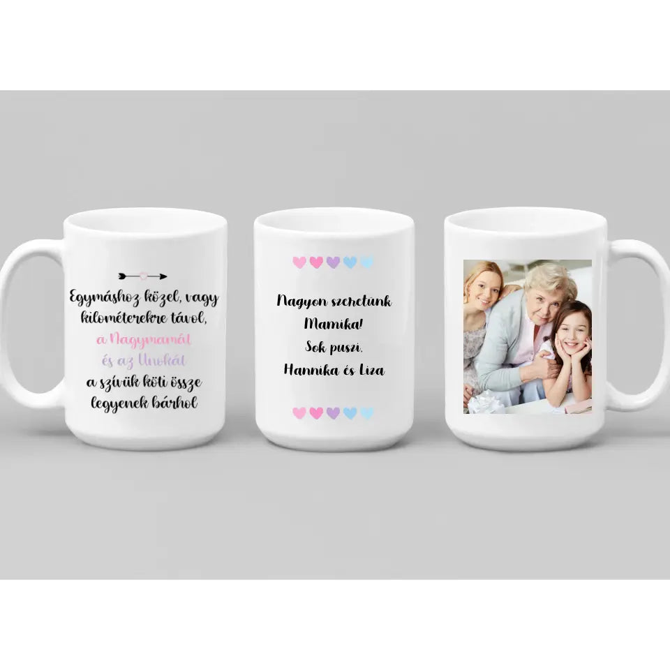 Mamának ajándék bögre, 2 oldalas, fényképes ajándék