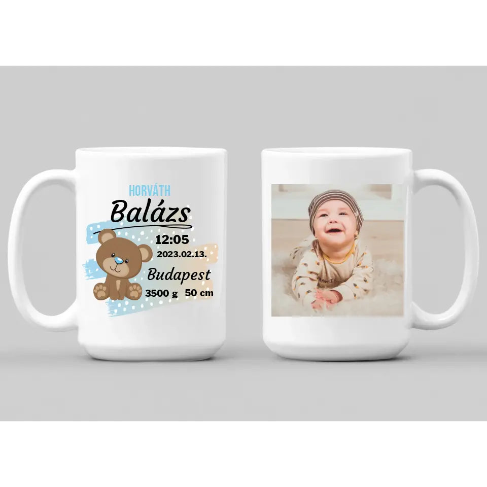 Baba emlékőrző bögre fényképpel