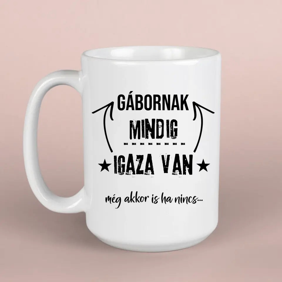 Ajándék névnapra férfinak egyedi bögre