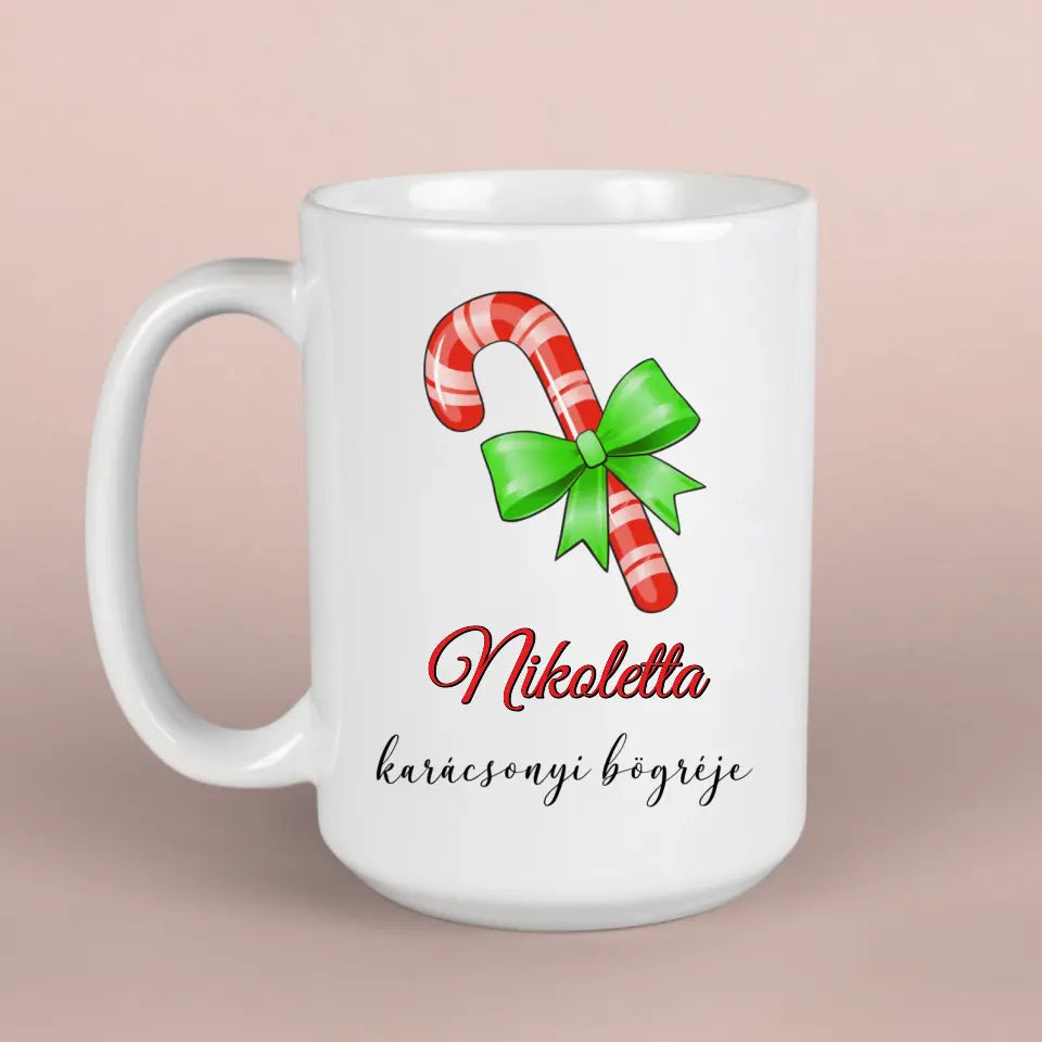 Neves karácsonyi bögre egyedi ajándék