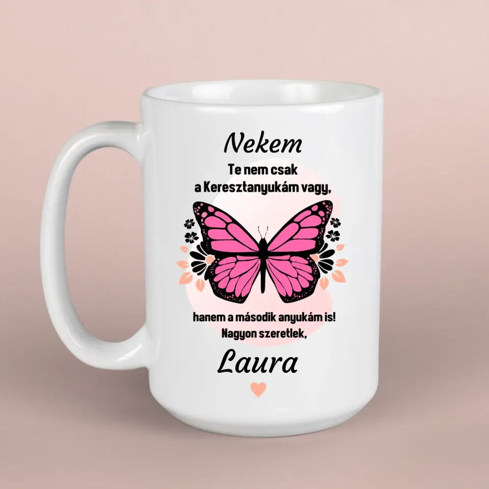 Legjobb keresztanya ajándék - egyedi bögre 