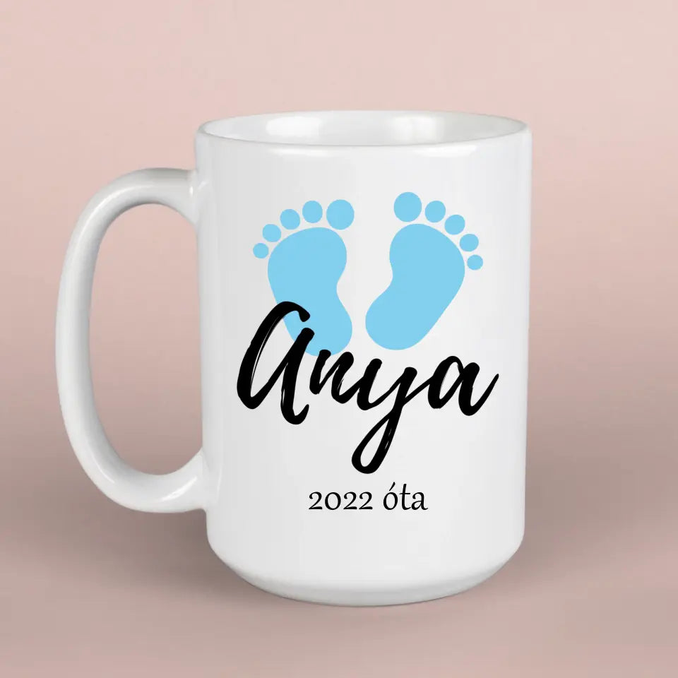 Anya vagyok - babalábas bögre anyáknak, anyák napi ajándék