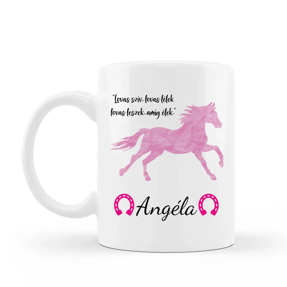 Egyedi lovas bögre lányoknak