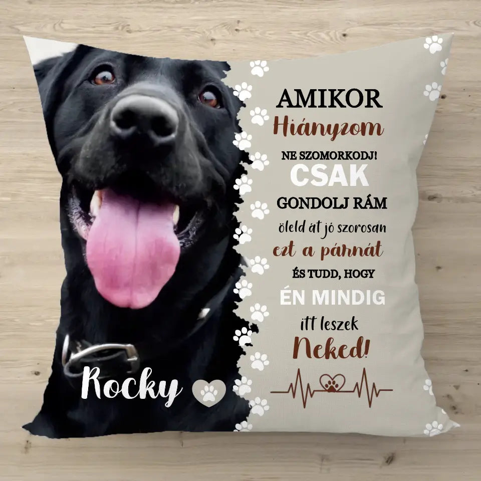 Egyedi kutyás párna