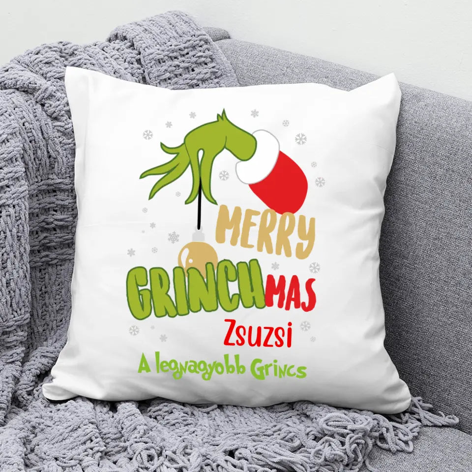 Egyedi, Grincses karácsonyi párna