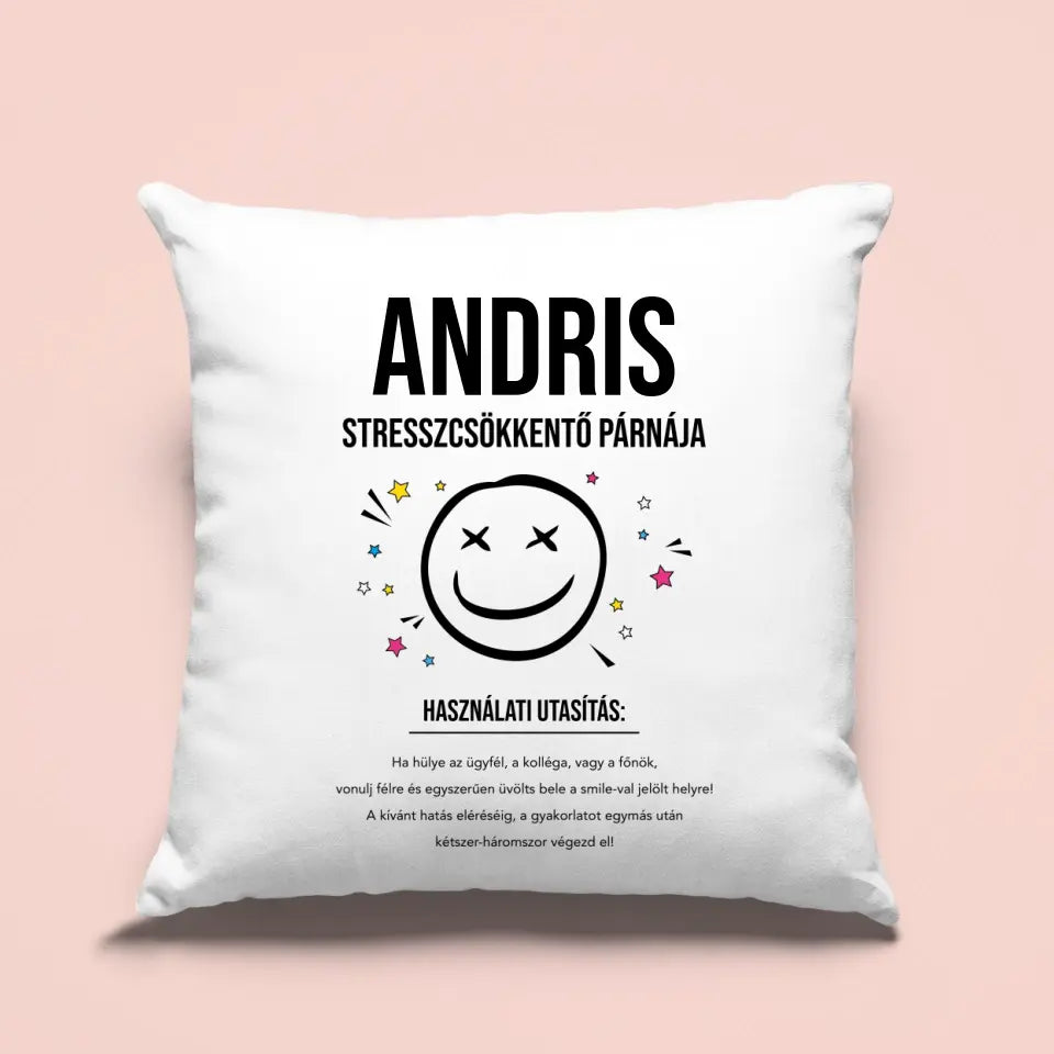 Kreatív ajándék kollégáknak - stresszoldó párna