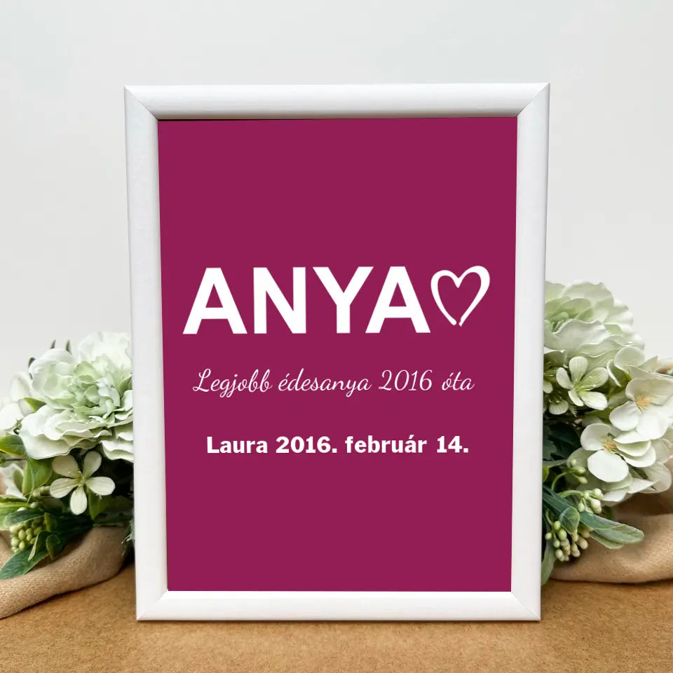Szülinapi ajándék anyának- asztali kép