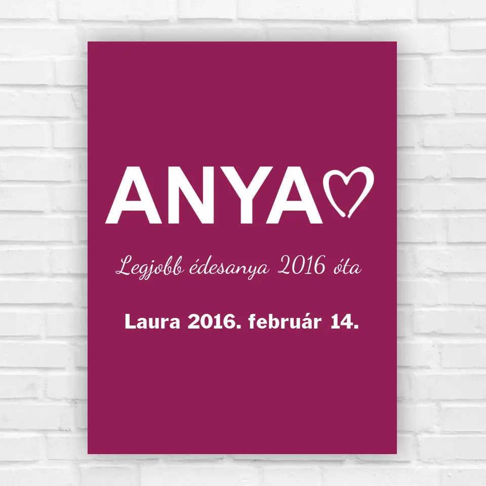 Szülinapi ajándék anyának- asztali kép, kedves ajándék