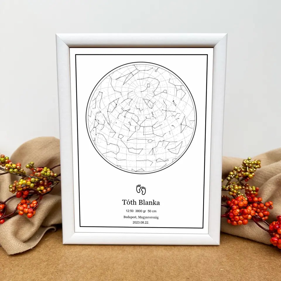 Babaköszöntő ajándék csillagkép