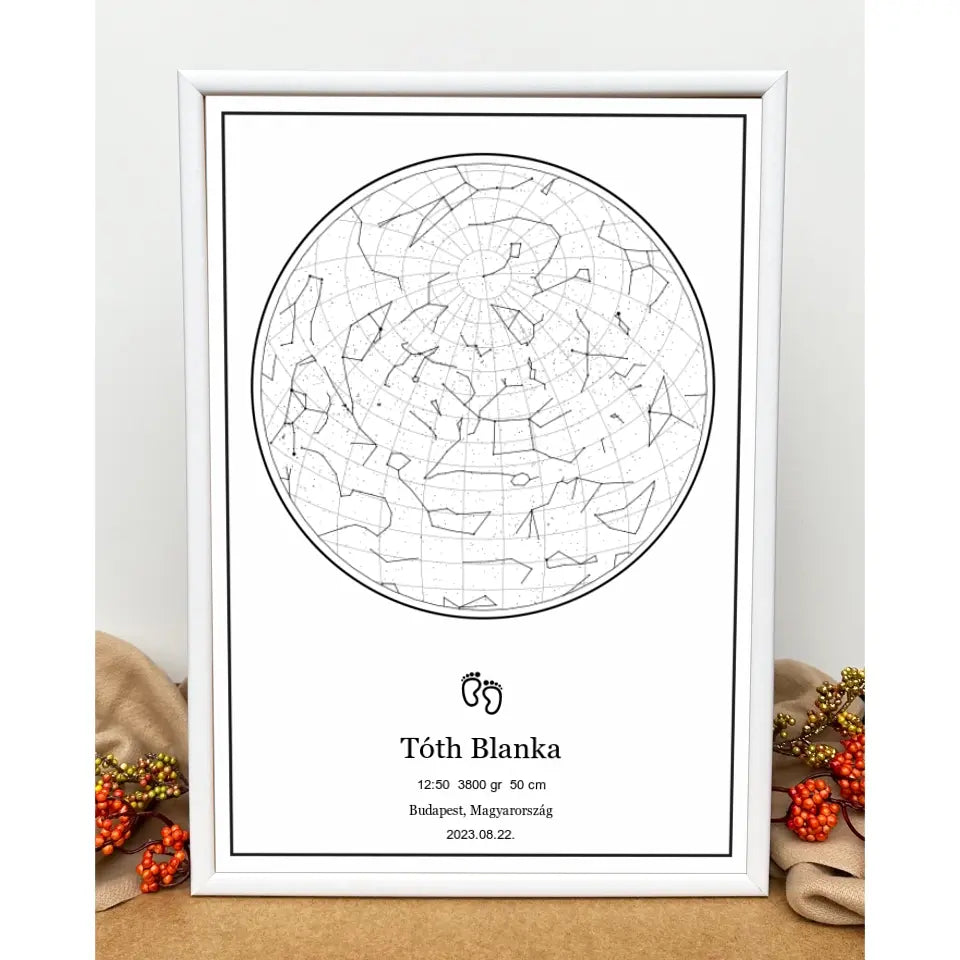 Babaköszöntő ajándék csillagkép