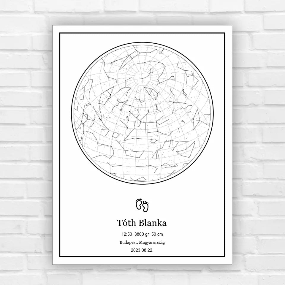 Babaköszöntő ajándék csillagkép