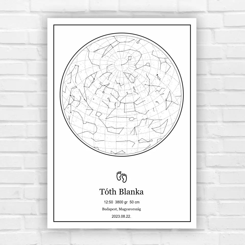 Babaköszöntő ajándék csillagkép