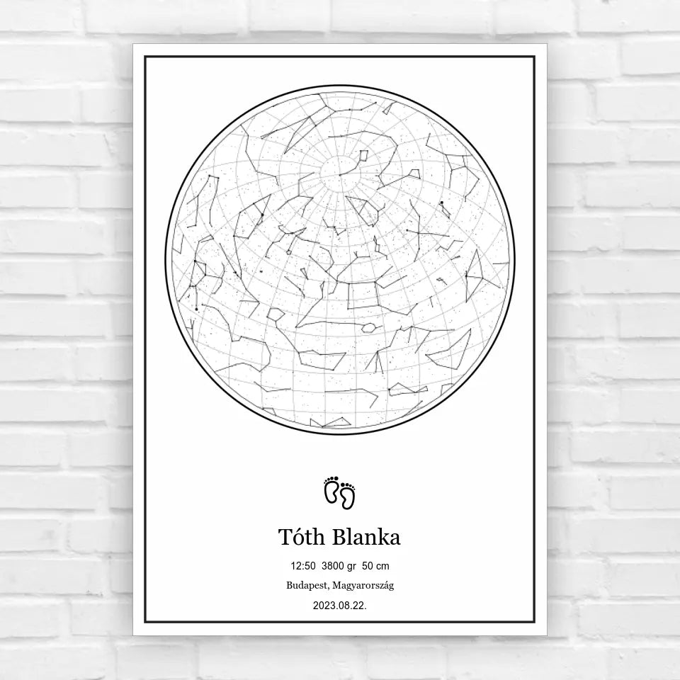 Babaköszöntő ajándék csillagkép